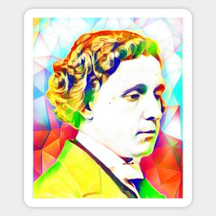 Lewis Carroll Colourful Portrait | Lewis Carroll Artwork 12 Magnet